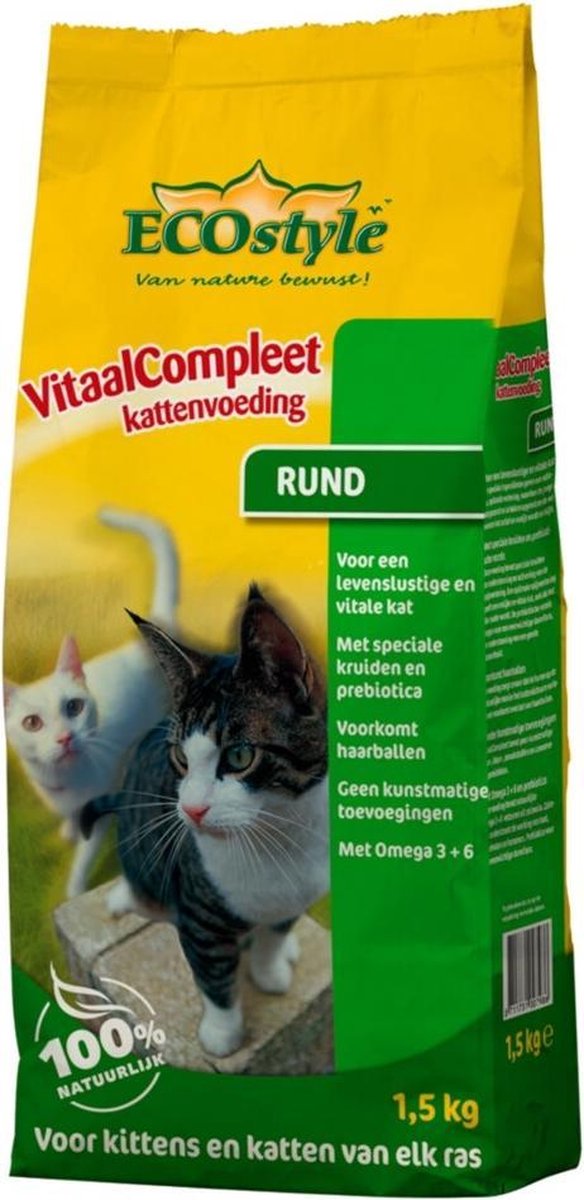 Ecostyle Vitaalcompleet - Rund - Kattenvoer - 1.5 kg