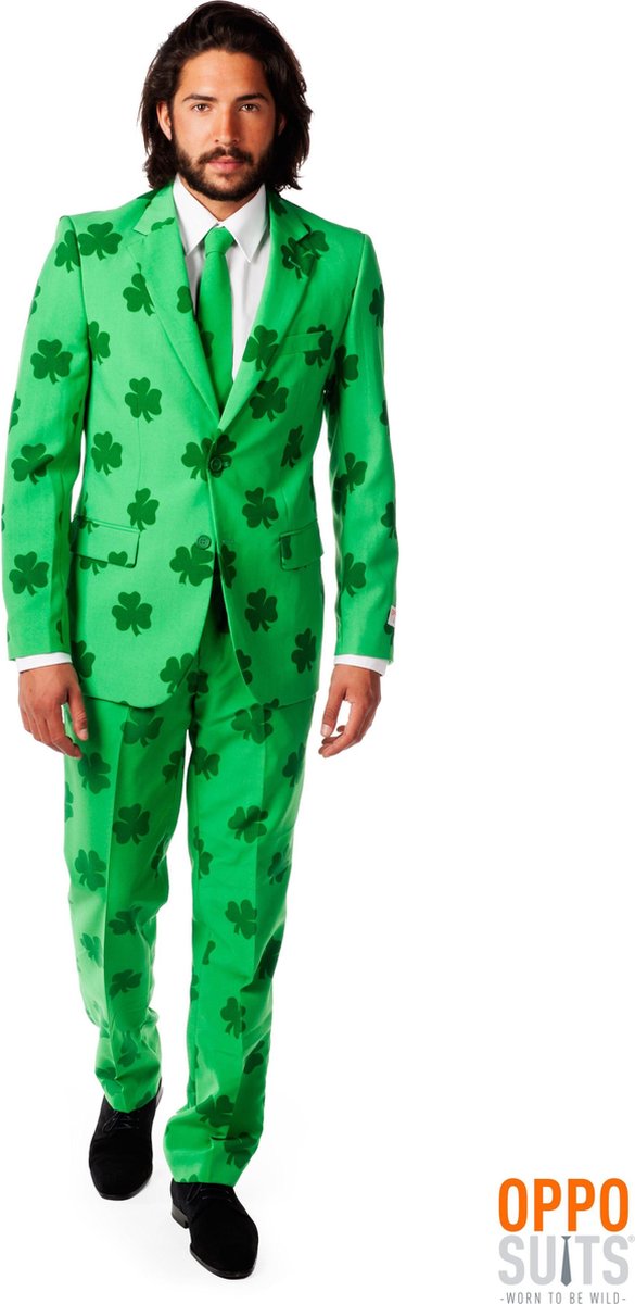 Landen Thema Kostuum | Patrick Iers Shamrock Opposuit Kostuum Man | Maat 44 | Carnaval kostuum | Verkleedkleding