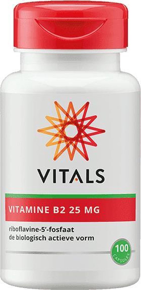 Vitals Vitamine B2 25 mg Voedingssupplementen - 100 vegicaps