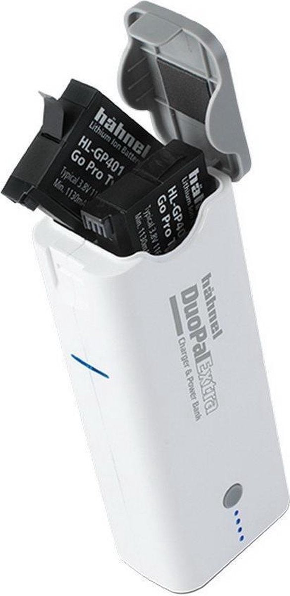 Hahnel Duopal Extra Kit Acculader / Powerbank voor GoPro Hero 4 + HL-GP401
