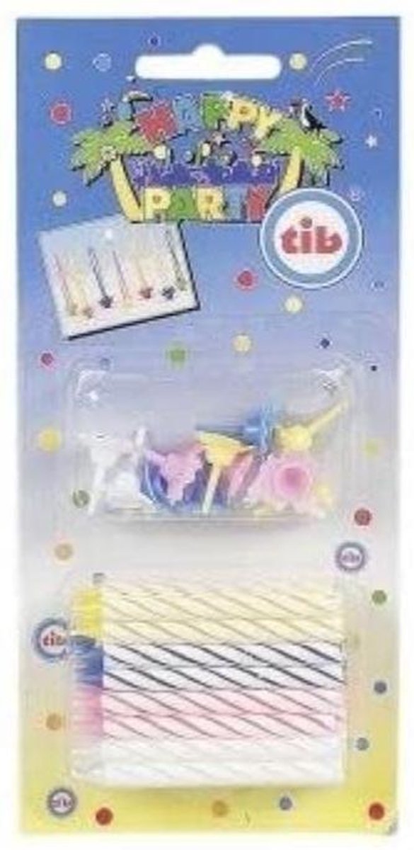 Tib Verjaardagskaarsen 6 Cm Wax 24 Stuks