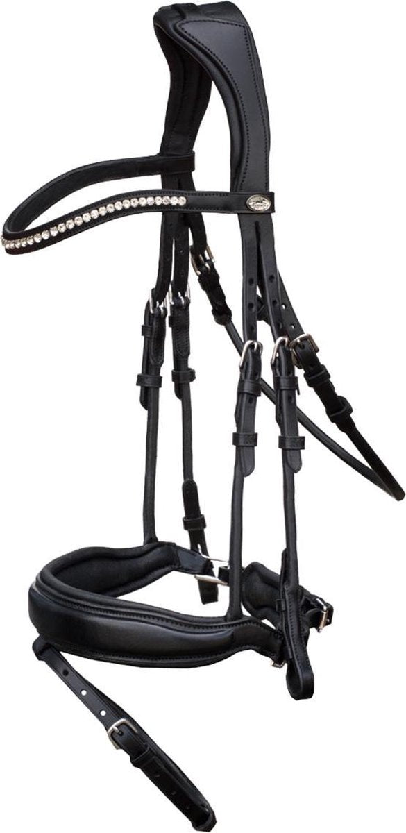 Schockemöhle Hoofdstel  Malibu - Black-silver - full