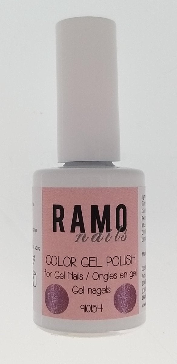 Ramo gelpolish 910154-gel nagellak-gelpolish-gellak-uv&led-15ml-soak off-semi transparant-glitter-roze