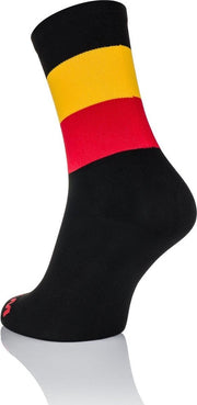 Winaar België Fietssokken Zwart/Rood/Geel Maat S (39-41)