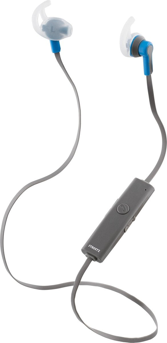 STREETZ HL-571 Bleutooth 4.1 In-ear Headset met Microfoon - Grijs/Blauw