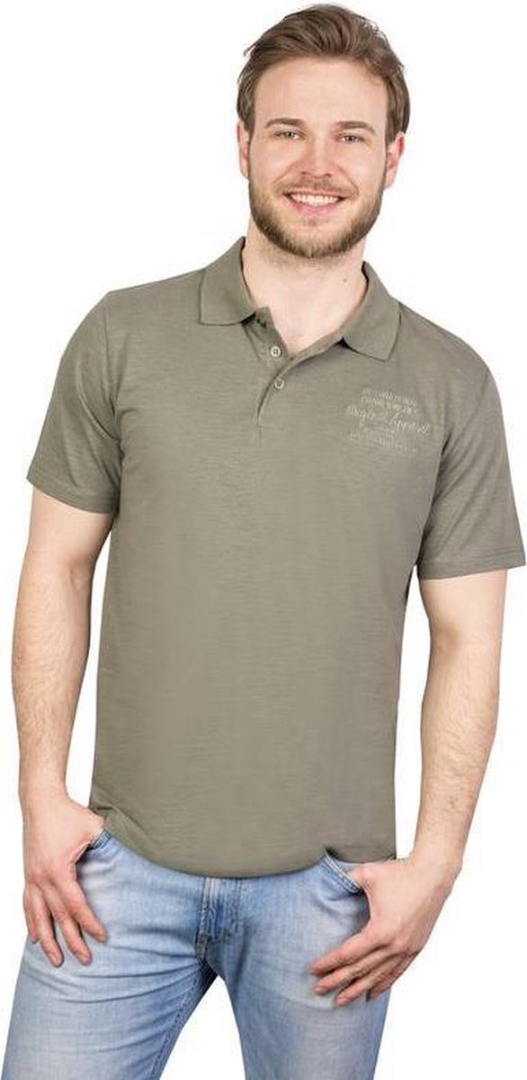 Poloshirt extra licht khaki maat XL