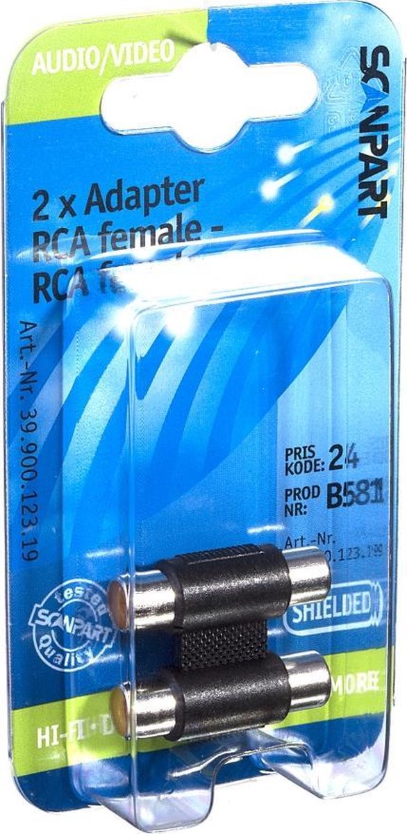 Scanpart Adapter 2tulp(f)-(f)