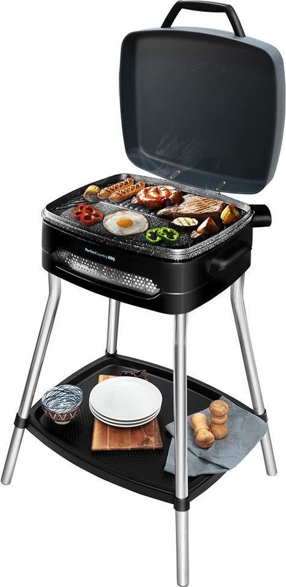 Cecotec Elektrische Barbecue - Grilloppervlak (LxB) 36x40 cm - Met Anti aanbak - RVS