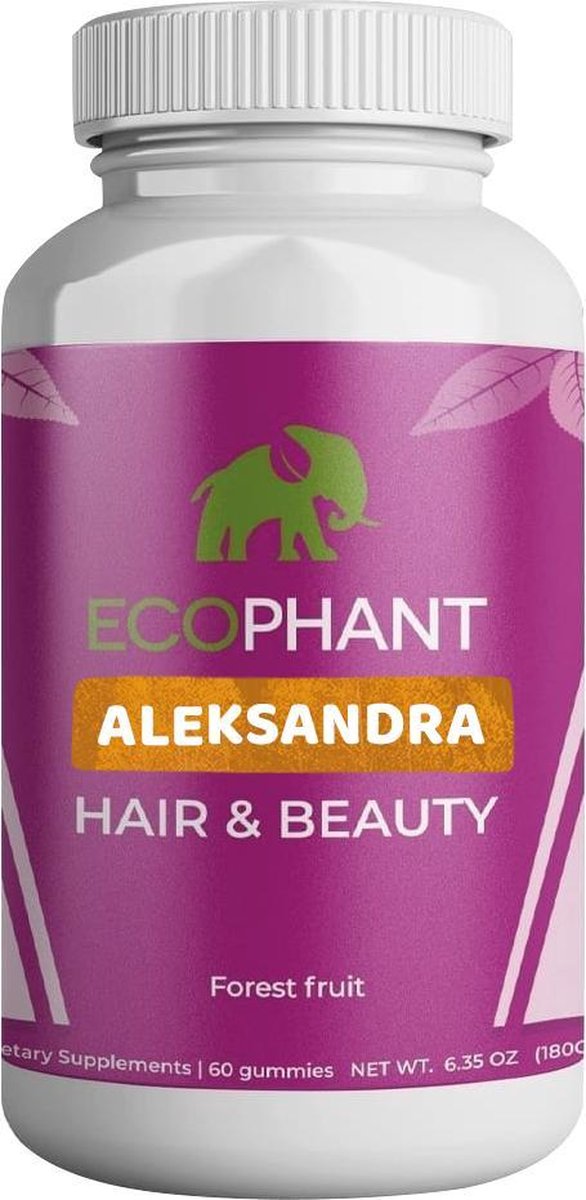 Ecophant Gummies Hair & Beauty  haar vitamine - Voedingssupplement - 60 gummies - 5000 mcg biotine - vegan