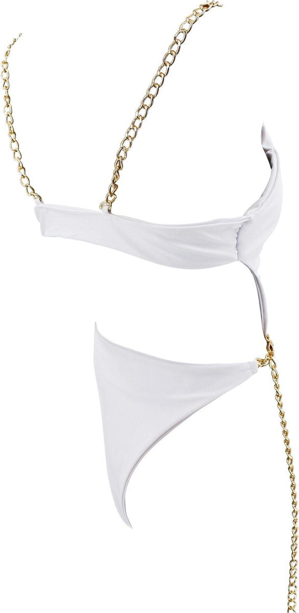 Dames Swimsuit White  L