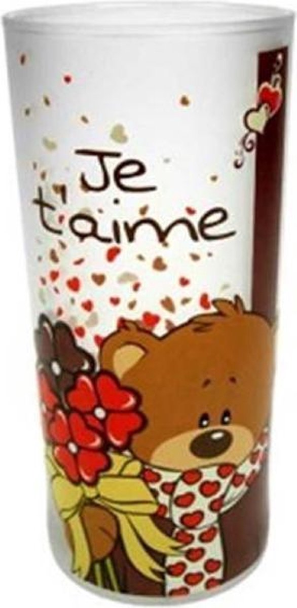 Kwikki longdrinkglas - verre - Je t'aime