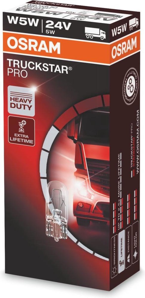 Osram Truckstar Pro W5W 24v 2845TSP-01B