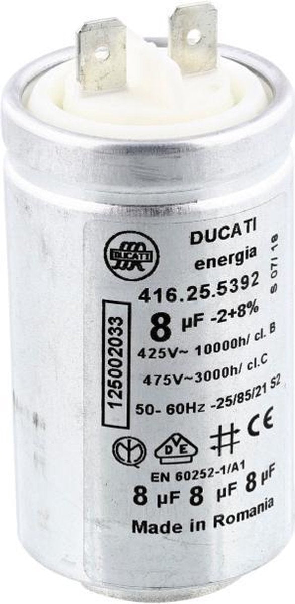 Condensator 8UF 8 uf 450v aanloopcondensator droger wasdroger Aeg Electrolux