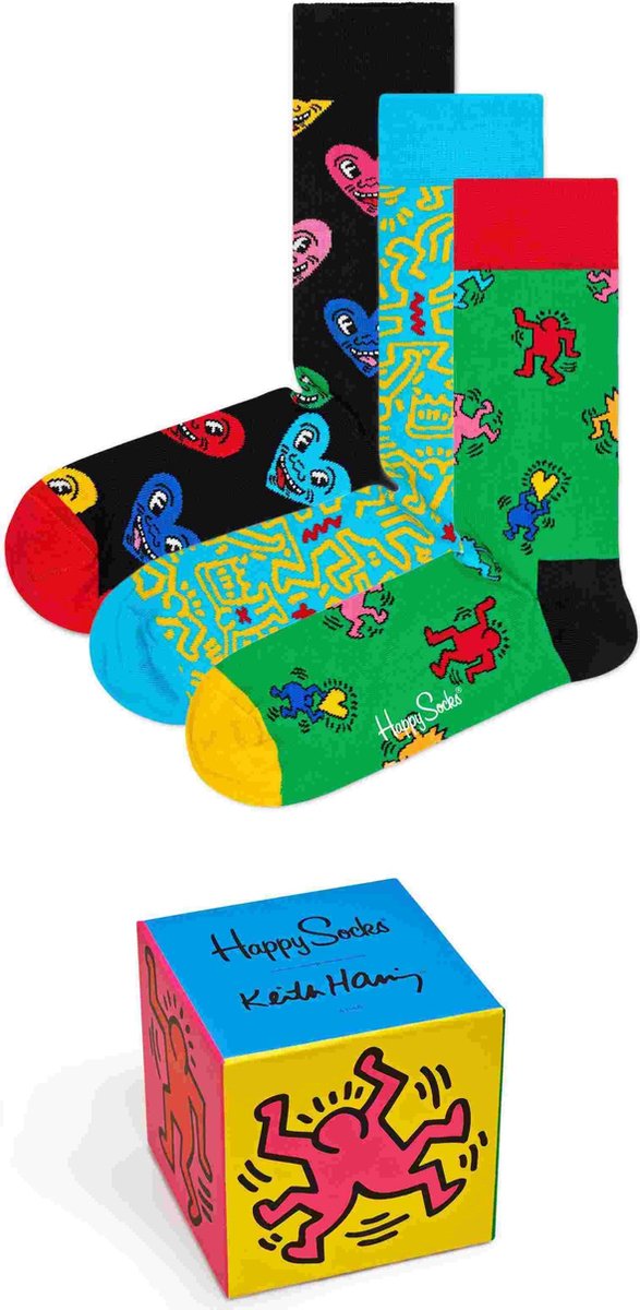 Happy Socks Keith Haring Giftbox - Maat 36-40