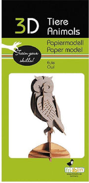 3D puzzel en bouwpakket uil op tak