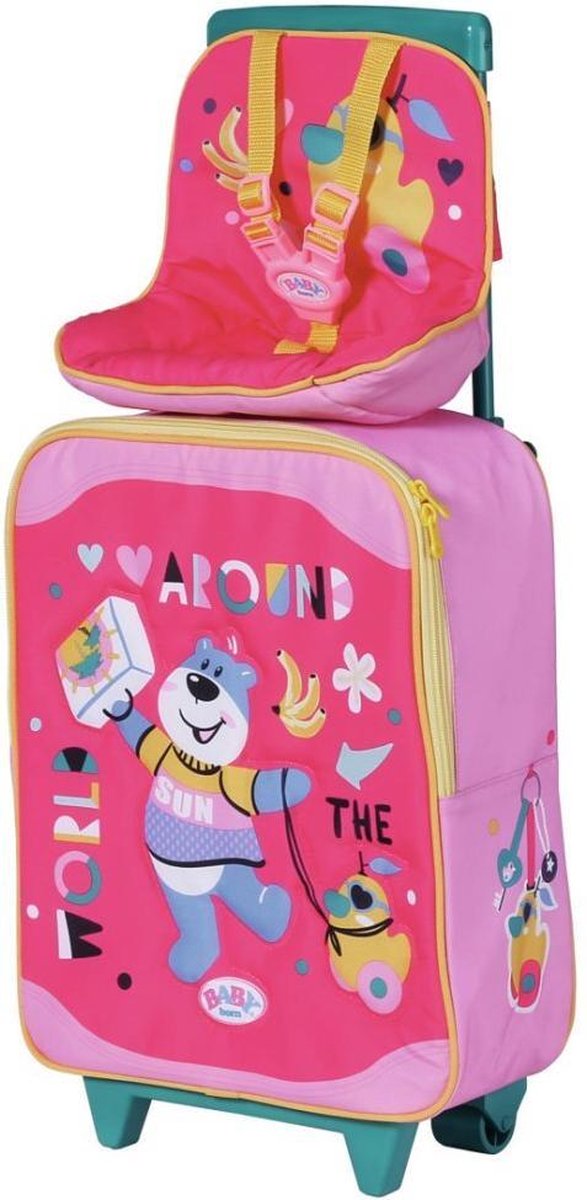 BABY born Holiday Rolkoffer met poppenzitje