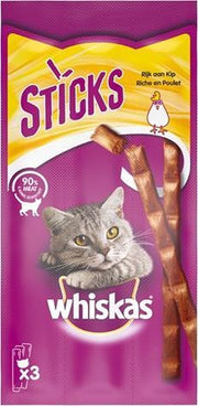 Whiskas snack sticks rijk aan kip - 18 gr - 28 stuks