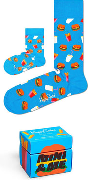 Happy Socks XKMIM02-6000 Mini Me Hamburger 2-pack Gift Box - Maat 36/2-3Y