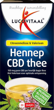 Lucovitaal Hennep CBD Thee Voedingssupplement - 20 Zakjes