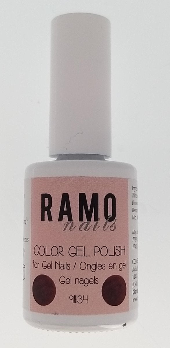 Ramo gelpolish 911134-gel nagellak-gelpolish-gellak-uv&led-15ml-soak off-metallic-donker rood