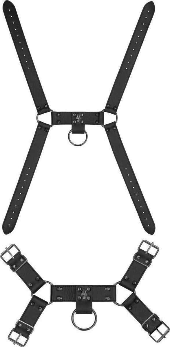 Ouch! Skulls and Bones - Male Harness with Skulls & Spikes -