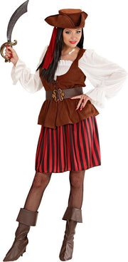Vechtlustige piraten outfit voor dames - Verkleedkleding