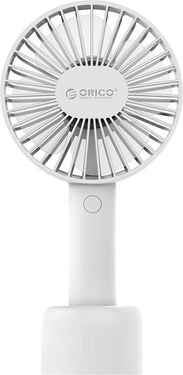 Orico - Orico Oplaadbare bureau- en draagbare ventilator – 3 standen – opladen via USB – 3W – met houder – LED-indicator – Wit