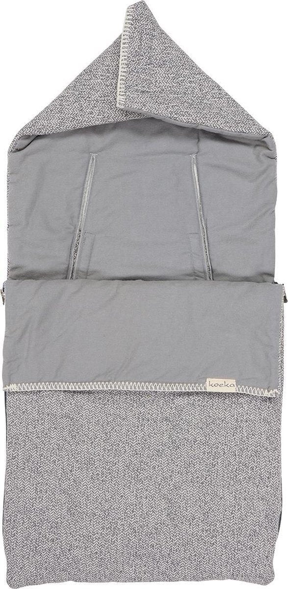 Koeka Voetenzak Vigo flanel 0+ (3/5 punts) - sparkle grey/steel grey