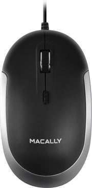 Macally DYNAMOUSE Optische USB Muis Zwart / Grijs