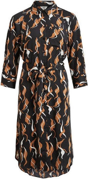 Objhelena 7/8 Shirt Dress 111 23033875 Black/abstract
