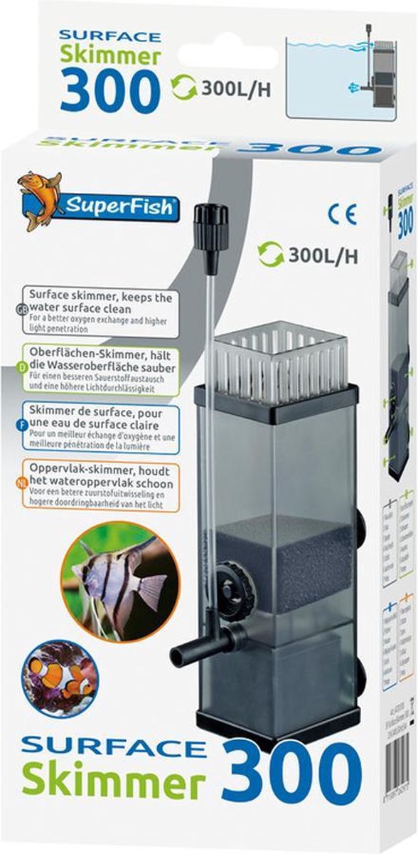 SuperFish Oppervlakteskimmer 300 - 300L/h - 5 x 4 x 15