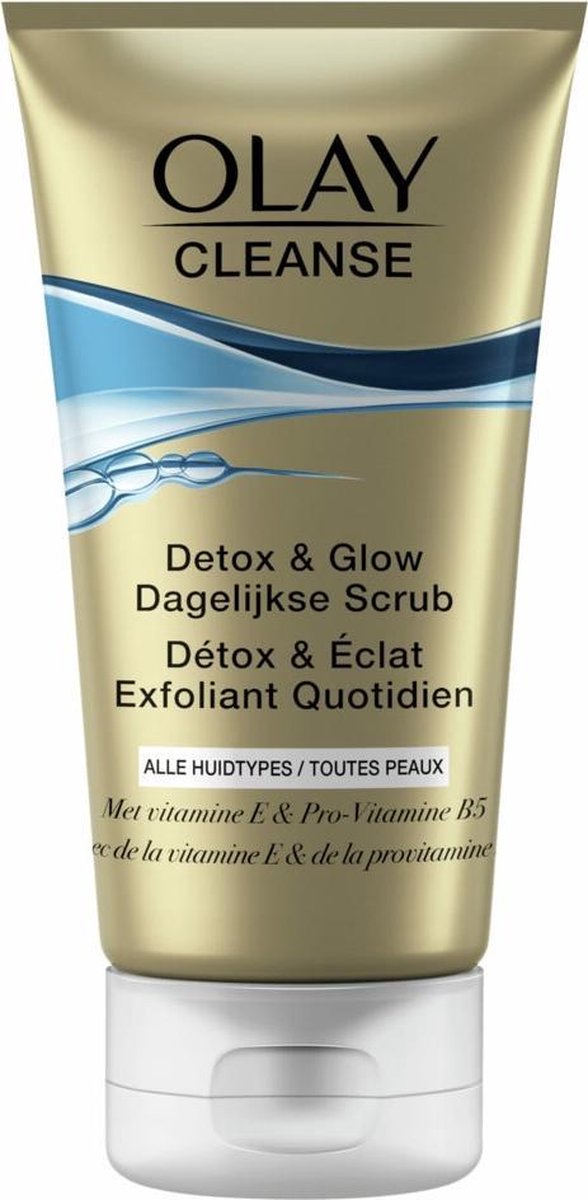 Olay Cleanse Detox & Glow - Dagelijkse Scrub - Met Vitamine E En Provitamine B5 - Mild Voor De Huid - Voor Dagelijks Gebruik - 150ml