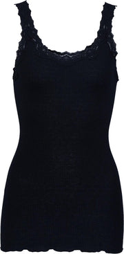Rosemunde top Zwart-Xs