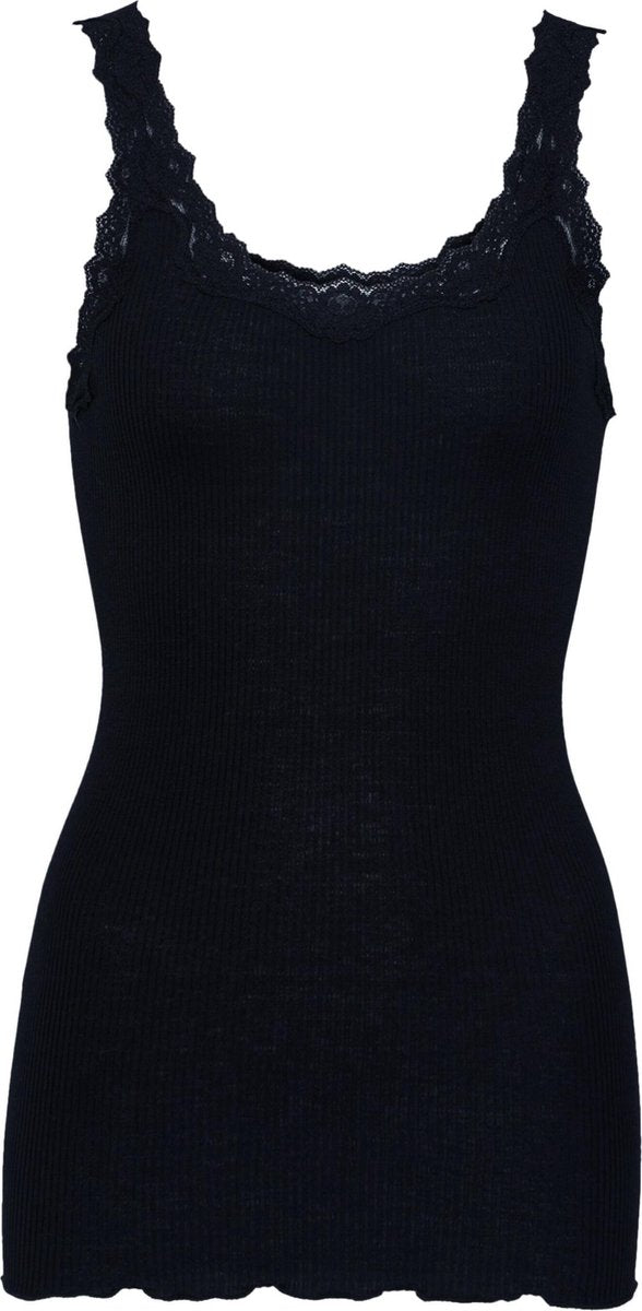 Rosemunde top Zwart-Xs