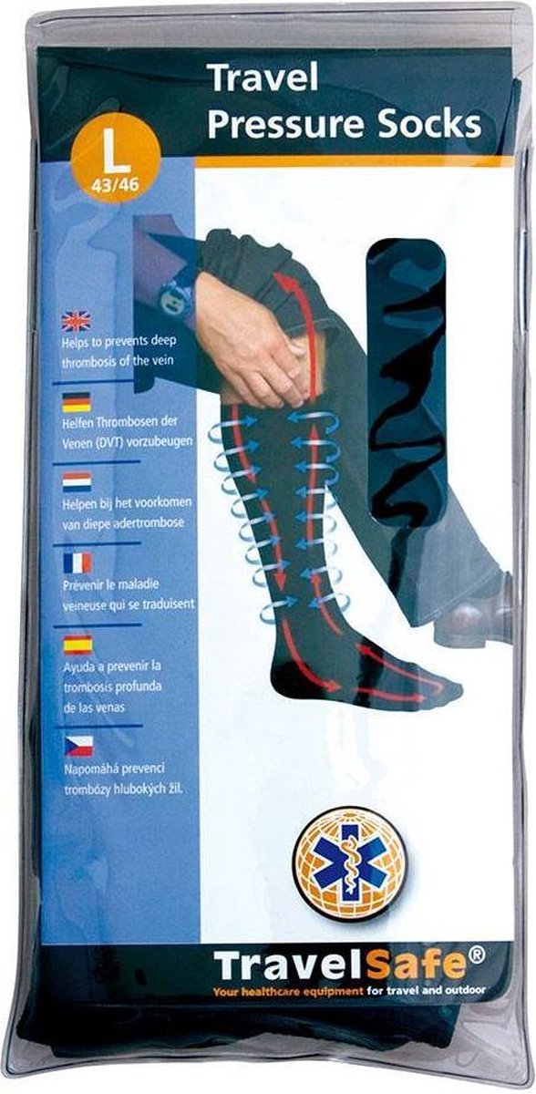 Travelsafe Pressure Sock M/39-42 - black