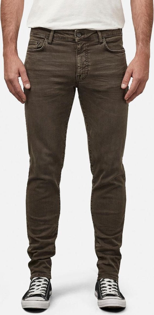 Silvercreek  Drill Super Slim Jeans  Mannen Brown Dark W28 X L32