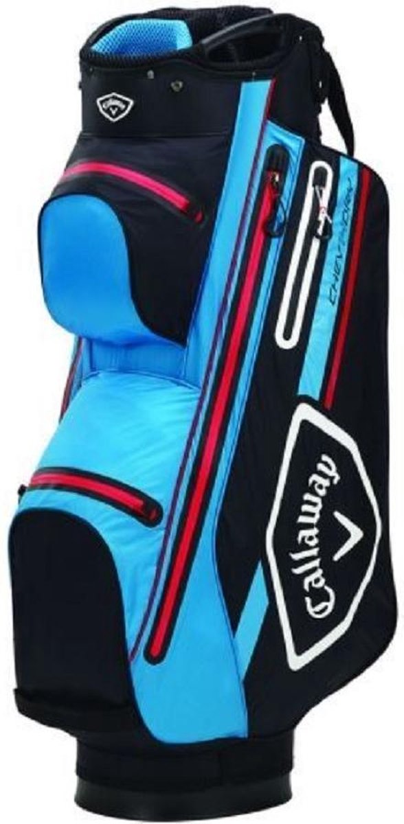 Callaway Chev Dry Cart Bag - zwart/blauw/rood