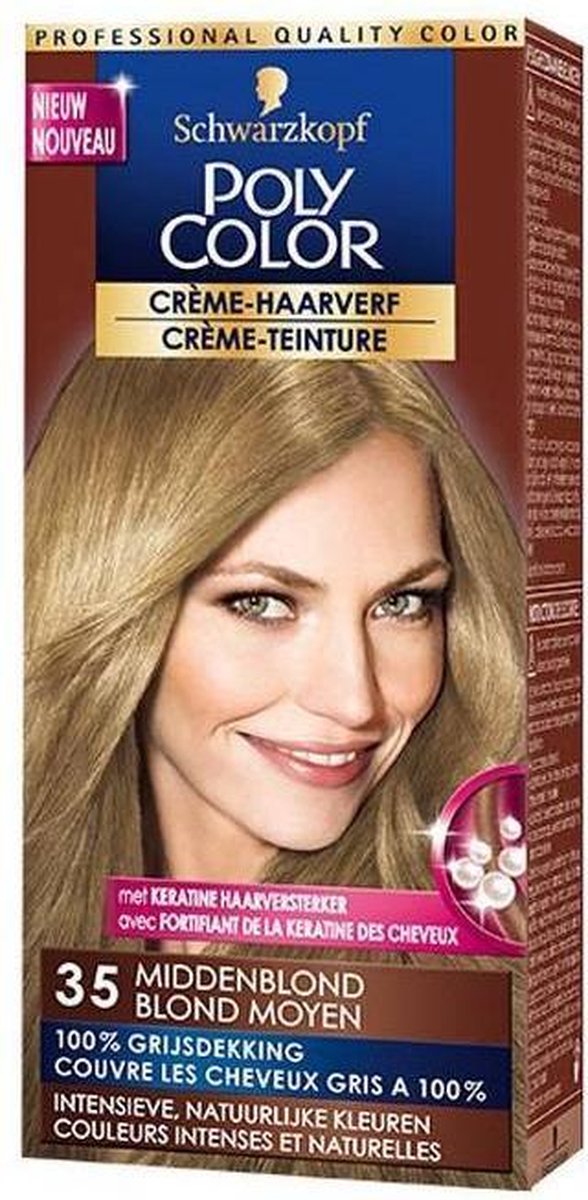 Schwarzkopf Poly Color Haarverf Creme - 35 Middenblond