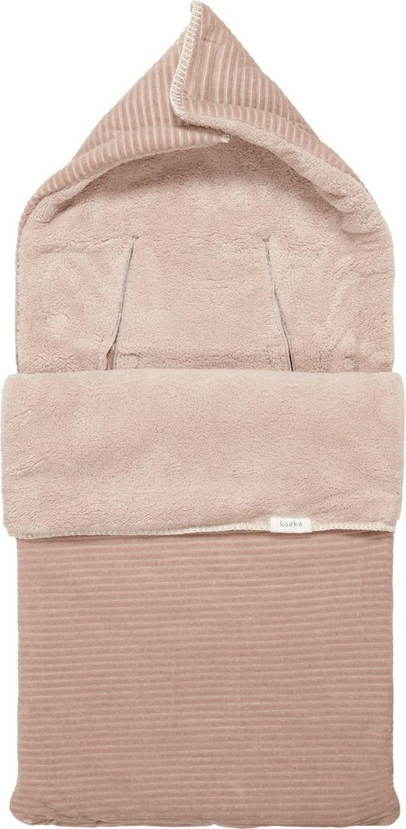 Koeka Voetenzak 0+ 3/5 punts teddy Vik - grey pink