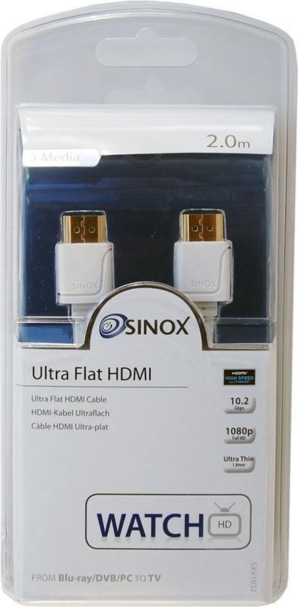 Sinox SXV1932 Ultra Flat HDMI Cable HDMI M HDMI M 