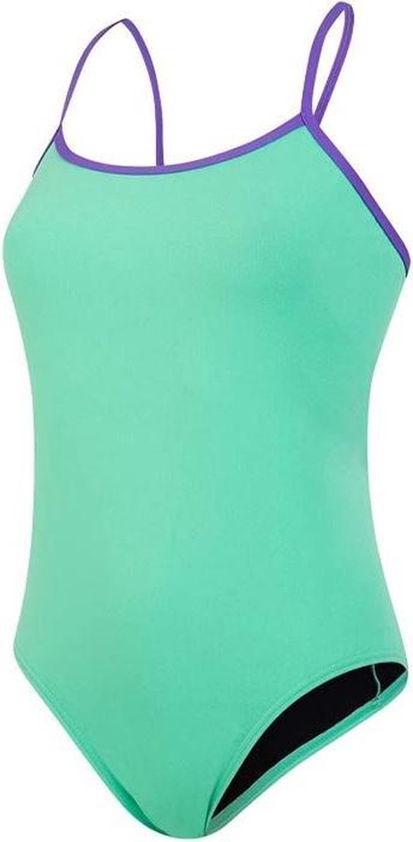 Speedo Badpak Solid Dames Polyester Groen/paars Mt L