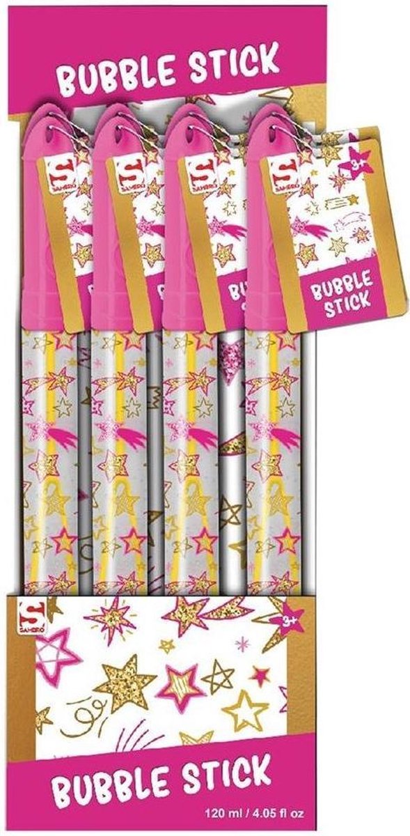 Sambro Bubble Bellenblaas Stick Roze 36 Stuks
