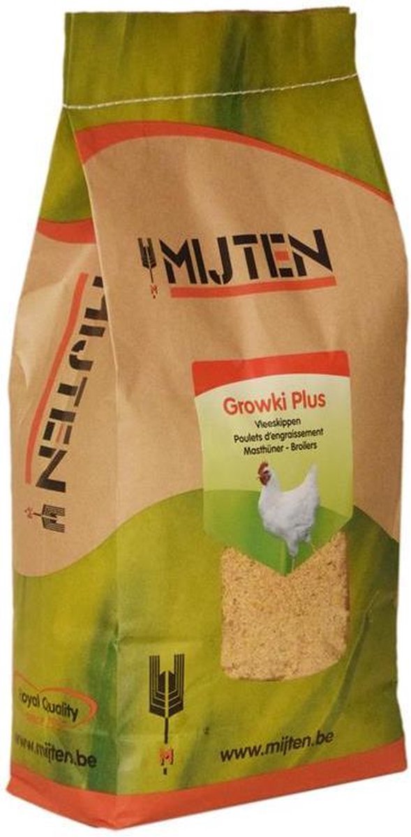Kippenvoer - Vleeskippen - Growki plus - Mijten 5 kg