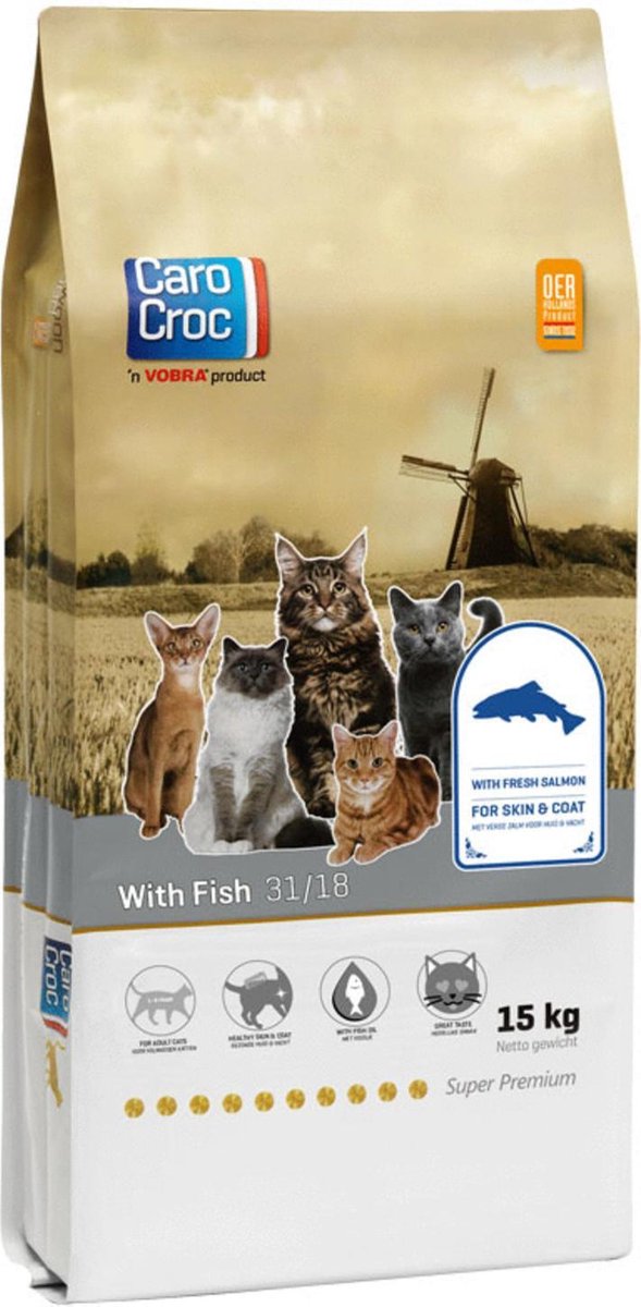 Carocroc - Vis - Kattenvoer - 15 kg