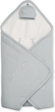 BEMINI Wikkeldeken BISIDE® 0-12m Mediumgrijs Grizou Pady tetra jersey teddy