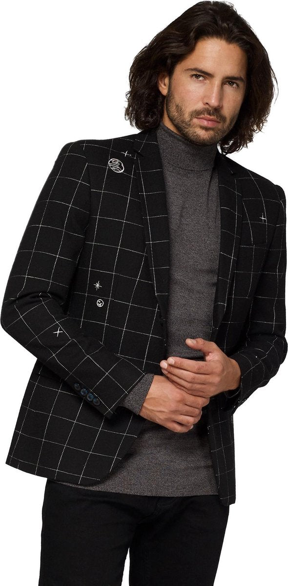OppoSuits Deluxe Outer Space - Galaxy Map  - Heren Blazer - Casual - Black - Maat EU 54