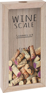 Wijn kurkhouder meter - hout - 15x4x30cm - kurk - wijn - Wandmontage