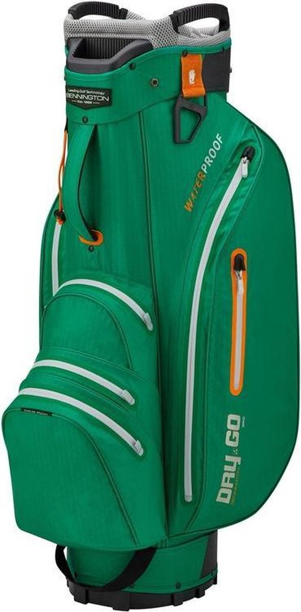 Bennington Dry Go waterdichte golf cartbag (groen-zilver)