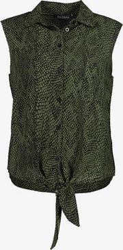 TwoDay geknoopte dames blouse - Groen - Maat 3XL