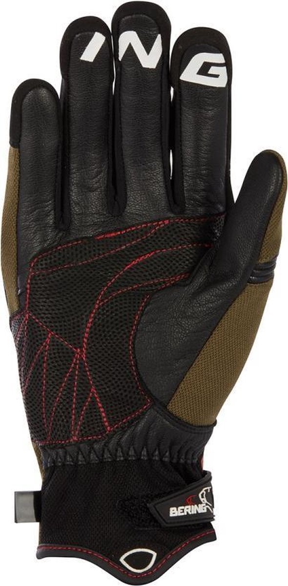 Bering Cortex Black Kaki Motorcycle Gloves T8